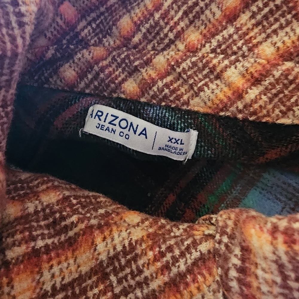 Arizona Jean Co. Plaid Long Sleeve Size XXL - Picture 2 of 4